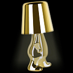 Настольная лампа фигурная золотого цвета с гладким абажуром Высота 19 см Sophia варинант исполнения - 5 | Loft Concept в Твери