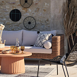 Трехместный садовый диван из плетеного пластика Matteo варинант исполнения - 5 | Loft Concept в Твери