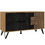 ТВ-тумба с  2-мя ящиками и закрытыми полками Stone Effect варинант исполнения - 2 | Loft Concept в Твери