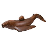 Статуэтка деревянная в виде двух китов Mammals варинант исполнения - 2 | Loft Concept в Твери