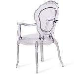 Прозрачный стул с подлокотниками LOUIS GHOST CHAIR Grey варинант исполнения - 8 | Loft Concept в Твери