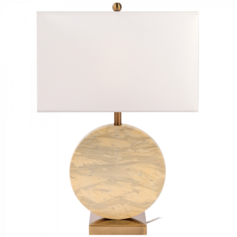 Настольная лампа Lua Grande Table Lamp beige marble Белый Бежево-серый Латунь Настольная лампа Lua Grande Table Lamp beige marble Белый Бежево-серый Латунь в Твери | Loft Concept