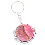 Зеркало брелок складное двухстороннее из натурального камня Родонит Stone Mirrors варинант исполнения - 5 | Loft Concept в Твери