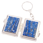 Зеркало брелок складное двухстороннее из натурального камня Лазурит Stone Mirrors варинант исполнения - 2 | Loft Concept в Твери