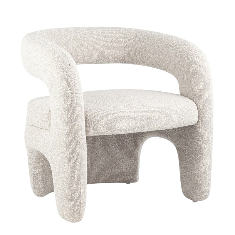 Кресло дизайнерское для лаунж зоны жемчужного цвета Pearl Lounge Белый в Твери | Loft Concept 