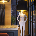 Лампа MANNEQUIN LAMP с абажуром созерцание силуэта варинант исполнения - 3 | Loft Concept в Твери