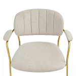 Стул Singer Chair с подлокотниками серый на золотистых ножках варинант исполнения - 5 | Loft Concept в Твери