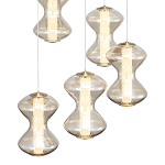 Люстра светодиодная с стеклянными волнообразными плафонами Amphora of Light варинант исполнения - 4 | Loft Concept в Твери