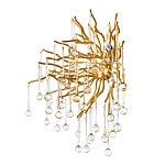 Бра с лучеобразным основанием и подвесками из прозрачного стекла в виде длинных капель Droplet Chandelier варинант исполнения - 5 | Loft Concept в Твери