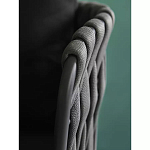 Стул мягкий с декором в виде плетеных лент на спинке и подлокотниках Semicircular Chair Decorated with Ribbons варинант исполнения - 7 | Loft Concept в Твери