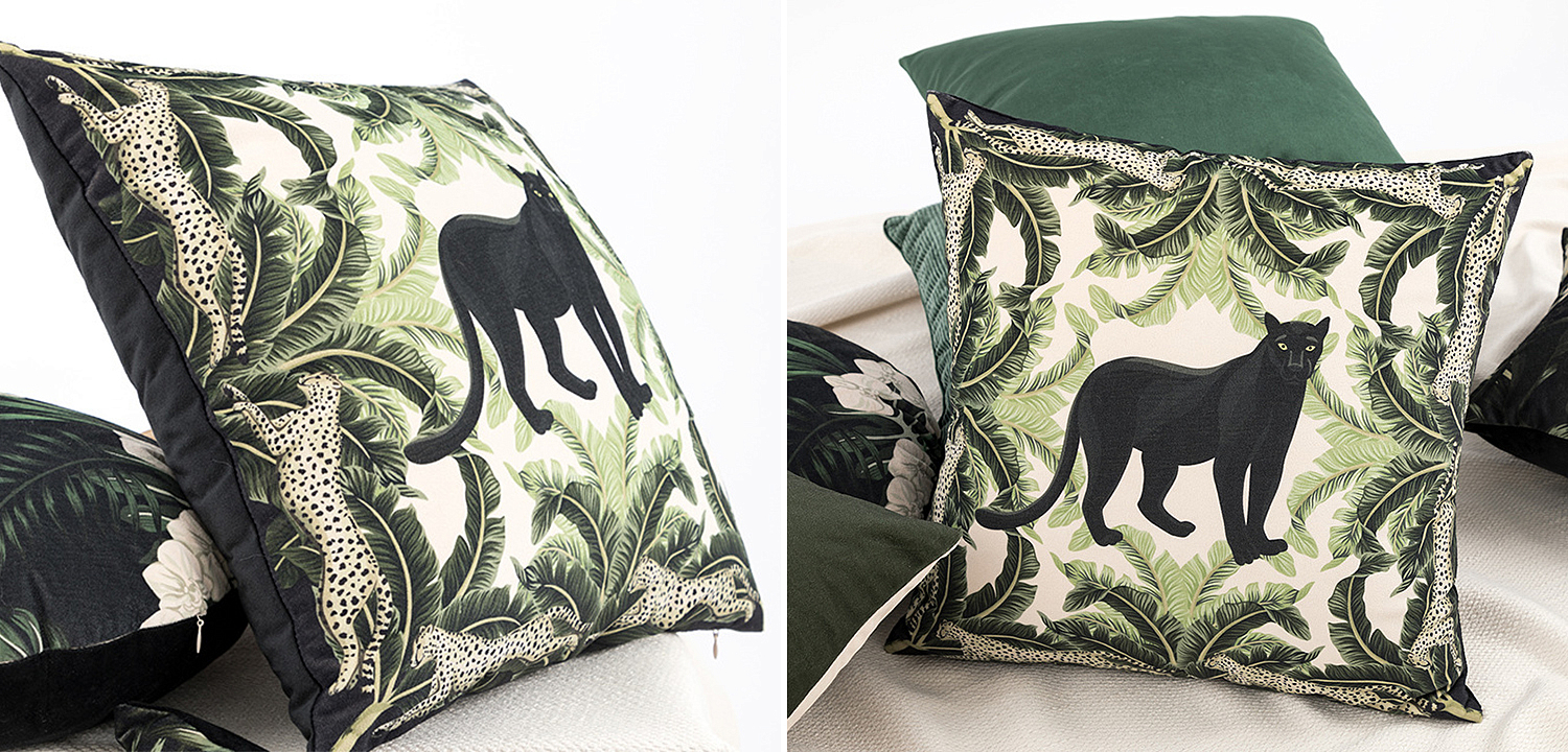 Декоративная подушка Черная Пантера Black Panther Cushion - Loft-Concept в Твери