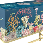 Буфет ручная роспись в морском стиле Cabinet Fondo Marino  варинант исполнения - 4 | Loft Concept в Твери