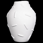 Декоративная ваза белая керамическая с абстрактным объемным декором Molecule Collection варинант исполнения - 1 | Loft Concept в Твери