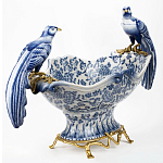 Фарфоровая чаша с птицами Blue and White варинант исполнения - 2 | Loft Concept в Твери