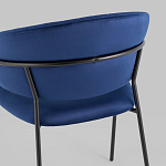 Стул в велюре синего цвета Horizon варинант исполнения - 6 | Loft Concept в Твери