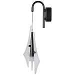 Бра черного цвета с плафоном из рельефного стекла Glass Pod варинант исполнения - 3 | Loft Concept в Твери