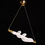 Люстра горизонтальная с волнистым белым плафоном Golden Swirl варинант исполнения - 4 | Loft Concept в Твери