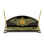 Настольный письменный набор из змеевика с гербом РФ Successful Leader варинант исполнения - 1 | Loft Concept в Твери