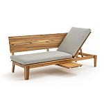 Садовый диван-трансофрмер Kate серый варинант исполнения - 7 | Loft Concept в Твери