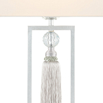 Настольная лампа с прямоугольным тканевым абажуром на белом мраморном основании Silver Threads варинант исполнения - 1 | Loft Concept в Твери