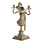 Подсвечникв образе попугая из фарфора с бронзовыми элементами Eden Garden варинант исполнения - 4 | Loft Concept в Твери