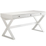 Письменный стол белый с 3-мя ящиками и крестообразным основанием Ymercte варинант исполнения - 1 | Loft Concept в Твери