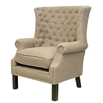 Кресло Charlie Armchair brown flax варинант исполнения - 3 | Loft Concept в Твери