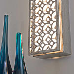 Бра прямоугольное в серебрянном цвете с ажурной решеткой Feiss варинант исполнения - 6 | Loft Concept в Твери