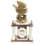 Часы настольные из натурального камня с декором в виде орла Eagle Stone Clock варинант исполнения - 1 | Loft Concept в Твери