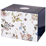 Чайный сервиз из фарфора белый с рисунком цветов на 6 персон 14 предметов Garden Whisper Porcelain Set  варинант исполнения - 4 | Loft Concept в Твери