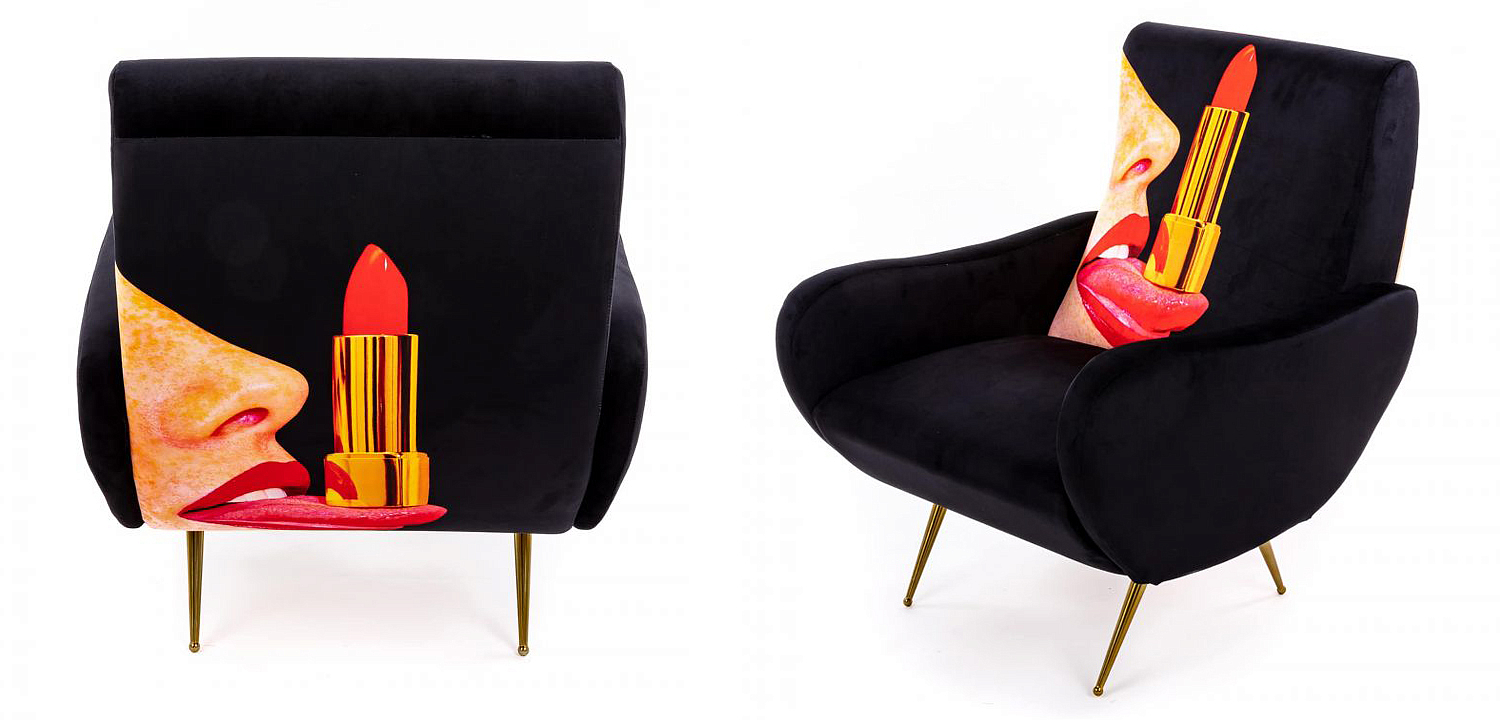 Кресло Seletti Armchair Tongue Black Кресло Seletti Armchair Tongue Black - Loft-Concept в Твери