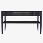 Дизайнерская Консоль с полкой и ящиком Primo Черный дуб варинант исполнения - 7 | Loft Concept в Твери