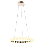 Люстра светодиодная кольцевая с круглыми плафонами белого цвета PEARLS Suspension 48 варинант исполнения - 4 | Loft Concept в Твери