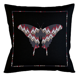 Подушка декоративная бабочка цветной орнамент Ikat Pattern