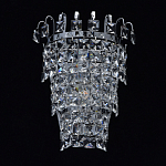 Бра настенное цвета хром с прозрачными квадратными хрустальными подвесками Crystal Regena варинант исполнения - 3 | Loft Concept в Твери