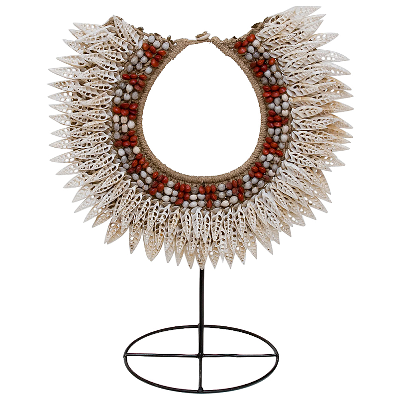 Этническое ожерелье из ракушек на подставке Ethnic Necklace Sharp Lacy Shells Белый Красный Бежевый Коричневый Этническое ожерелье из ракушек на подставке Ethnic Necklace Sharp Lacy Shells Белый Красный Бежевый Коричневый в Твери | Loft Concept
