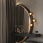 Подвесной светильник с рифлёным плафоном в форме шара Ripple Glow варинант исполнения - 5 | Loft Concept в Твери