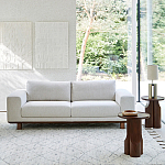 Приставной столик из массива дерева Walnut Triple варинант исполнения - 9 | Loft Concept в Твери