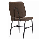 Стул с темно-коричневой обивкой из экокожи Benderson варинант исполнения - 3 | Loft Concept в Твери