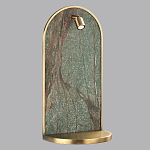 Настенный светильник зеленого цвета с бронзовой рамкой овальной формы с полкой Herbarium  варинант исполнения - 4 | Loft Concept в Твери