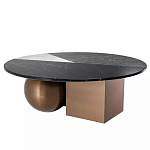Дизайнерский журнальный стол с круглой столешницей на 3-х геометрических ножках Lehumod варинант исполнения - 5 | Loft Concept в Твери