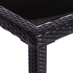 Обеденный комплект из искуственного ротанга Vintara черный варинант исполнения - 9 | Loft Concept в Твери