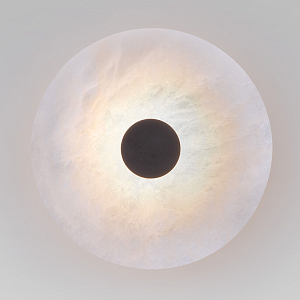 Бра светодиодный с мраморным рассеивателем черный 