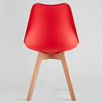 Стул с основой из пластика и мягким сиденьем Arvika Red варинант исполнения - 4 | Loft Concept в Твери