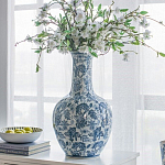 Ваза с классическим узором шинуазри синего цвета Blue & White Ornament  варинант исполнения - 4 | Loft Concept в Твери