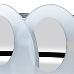 Бра с тремя круглыми матовыми стеклянными дисками и зеркальными вставками Lunaria  варинант исполнения - 2 | Loft Concept в Твери