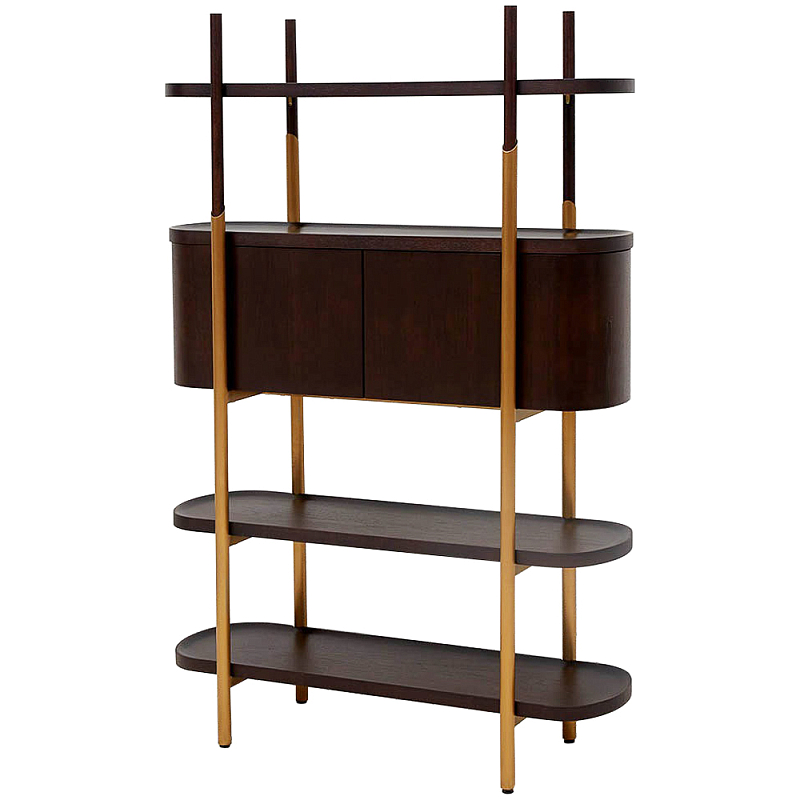 Стеллаж Odalis Brown Rack Коричневый Латунь Стеллаж Odalis Brown Rack Коричневый Латунь в Твери | Loft Concept