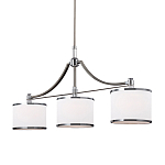 Люстра линейная с 3-мя белыми цилиндрическими плафонами Feiss варинант исполнения - 1 | Loft Concept в Твери