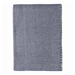 Плед из шерсти мериноса темно-синего цвета 130×180 см Indigo Waves варинант исполнения - 1 | Loft Concept в Твери