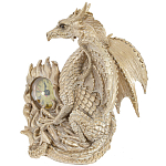Часы в виде дракона Light Gold Dragon Clock варинант исполнения - 2 | Loft Concept в Твери
